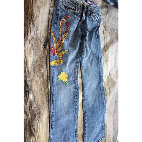 Dollhouse Jeans Vintage 9s Dollhouse Jeans 5 Embroidered Flowers